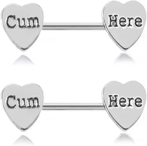 14G Simple Heart Nipple Rings for Women Stainless Steel Heart Shaped Nipplerings Nipple Barbell Nipple Piercing Body Piercing Jewelry