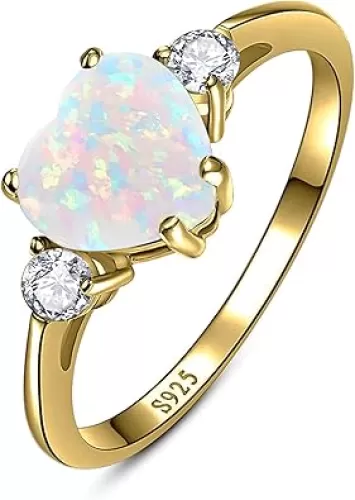 2.25ct Created Gemstone Ring for Women 925 Sterling Silver Heart Cut 8 * 8mm Cubic Zirconia Birthstone Ring for Engagement Anniversary Size 5-10