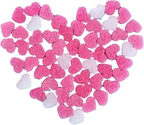 400Pcs/8 Packs Mini Heart Gift Box Filler Shreds Foam Beads Gift Box Gift Basket Filler Packaging Materials for Gift Wrapping, Basket Filling, Crafts Diy Packing, Home Decoration, Pink and White