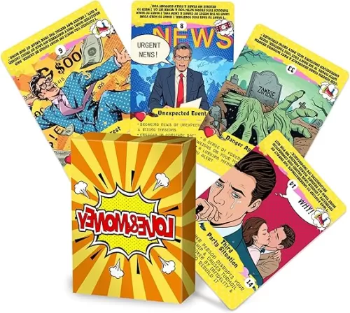 75-Cards Retro Comic Oracle Deck Twin Flame Soulmate Karmic Situation for Love & Relationships & Money，Clarifying Life Situations Oracle Cards，Love Message Oracle Cards for Beginners