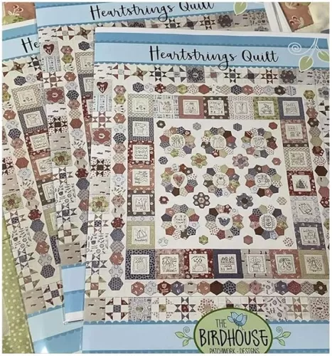 Birdhouse Patchwork Designs Heartstrings Quilt Pattern, None