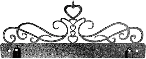 Classic Motifs 12 Inch 5 Heart Scroll Craft Holder with Clips