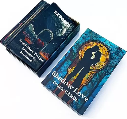 DPEHAKMK Shadow Love Oracle Deck, Love Relationships Oracle Cards, Love Messages Oracle Cards, Insightful Self-Reflection Oracle Cards Deck for Beginner