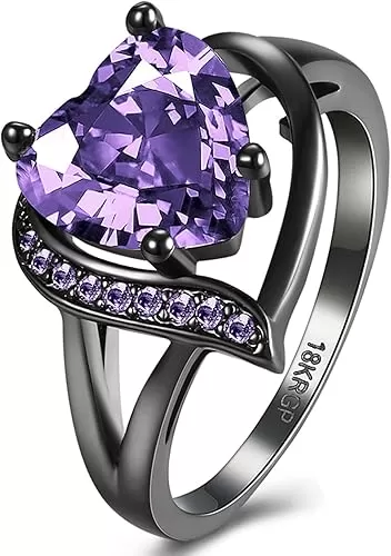 Engagement Rings for Women AAA+ Heart Cubic Zirconia Promise Rings for Her/1.5CT Moissanite Sterling Silver Rings Women's Wedding Anniversary Jewelry Birthday Gifts for Women, Size 5-9