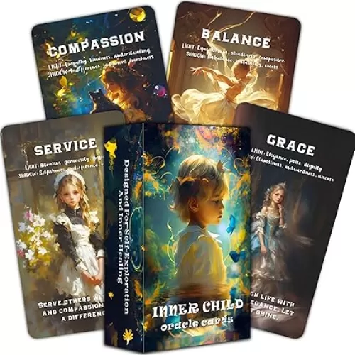 GZXINKE Inner Child Oracle Cards: Healing, Self Love, and Emotional Growth - Spiritual Deck with Guided Meditation