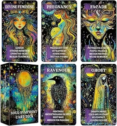 GZXINKE Love Oracle Deck, Twin Flame Tarot Cards, Mystic Love Oracle Cards for Soul Connections, Romance and Healing Oracle Cards for Beginners