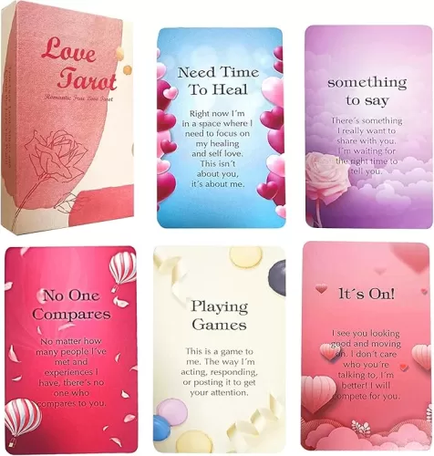 Han Yu Bowen Love Oracle Cards, Twin Flame Oracle Cards, Tarot Cards for Beginners, 54 Colorful Romantic Love, Oracle Decks with Meanings on Them, Soulmate to Romantic Relationships