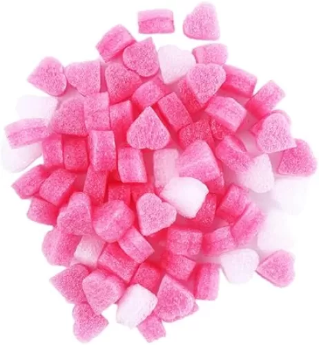 Leadigol 300PCS Gift Box Filler Shreds Pink Heart Shaped Foam for Wedding Party Home Decoration Material Packing Wedding Flower DIY Basket Filling