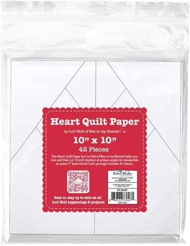 Lori Holt 10" Heart Quilt Paper