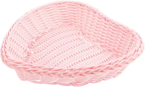 MAGICLULU Heart Shape Woven Storage Basket for Snacks and Sundries Cute Decorative Food Serving Container for Home Organization Lightweight and Design