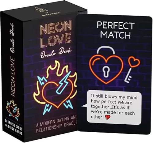 Neon Love Oracle Deck: A Modern Dating and Relationship Oracle - Reveal Secrets, Test Compatibility, Find True Love - Romance Cards With Meanings for Beginners to Advanced Readers