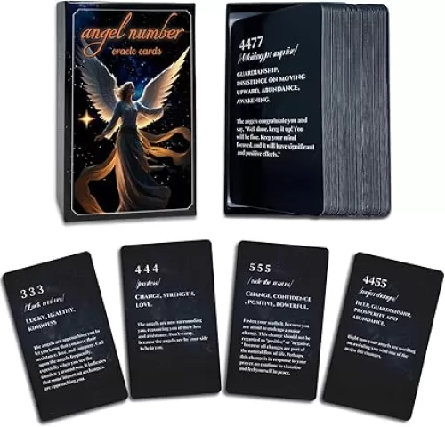 Oracle Cards for Beginners， Angel Number Oracle Cards， Guidance on The Direction of Life, Covering Many Fields Such As Love, Life, Spirit, Friends, Wealth and Future