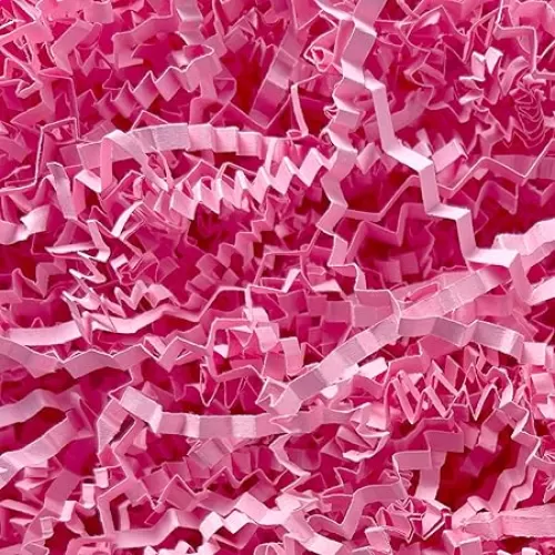 Pink Crinkle Paper Filler 1 LB Shredded Confetti for Gift Box and Easter Basket Grass