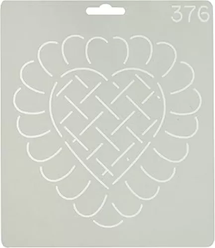 Quilting Creations Heart Design Quilt Stencil, 6"