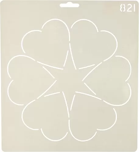 Quilting Creations Ring of Hearts Quilt Stencil, 8"