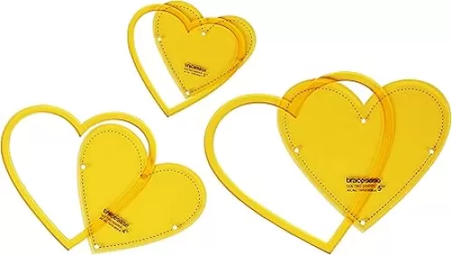 Traceease Heart Quilting Template Stencils Set of 3, 3"/4"/5" inches DIY Sewing Quilt Patchwork templates for Quilting-Q8